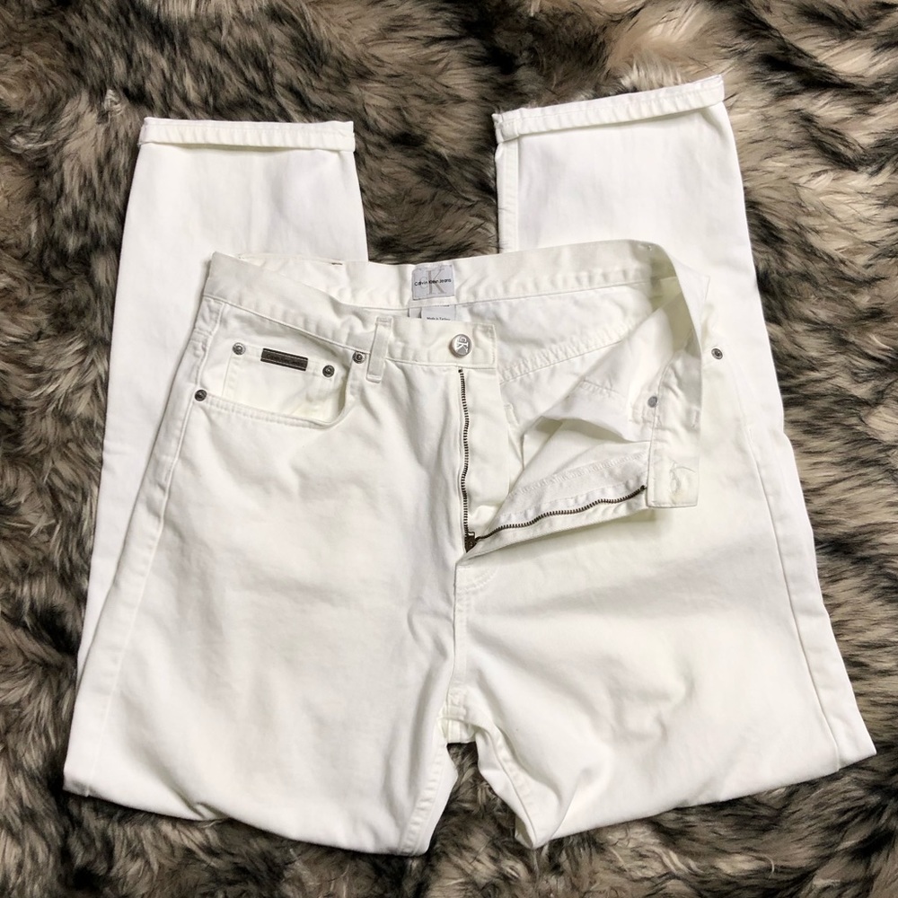 Calvin Klein off white jeans